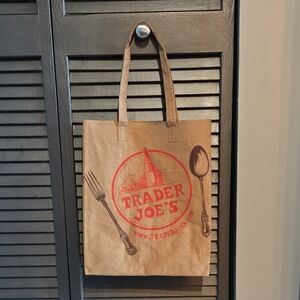 Trader Joe's Limited Edition Fake Paper Brown Tote Bag